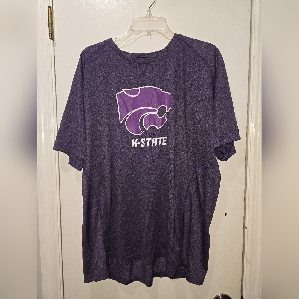 Kansas State Wildcats Shirt Mens 2XL Rivalry Threads Purple Short Sleeve